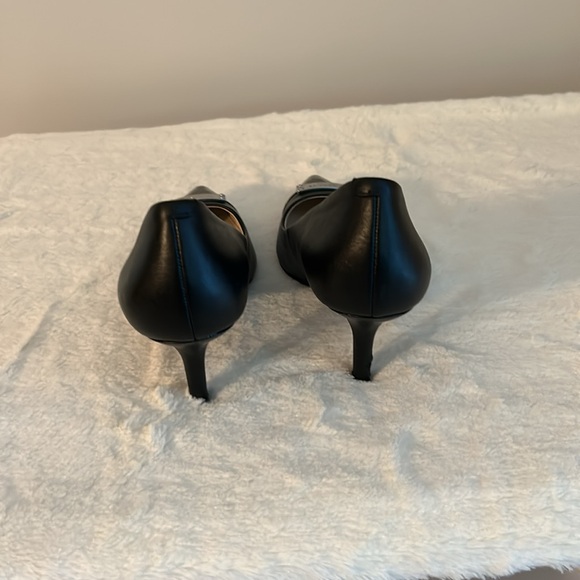 Coach black leather pump size 7. Good condition. 3” heel. Silver logo on top - Picture 3 of 4